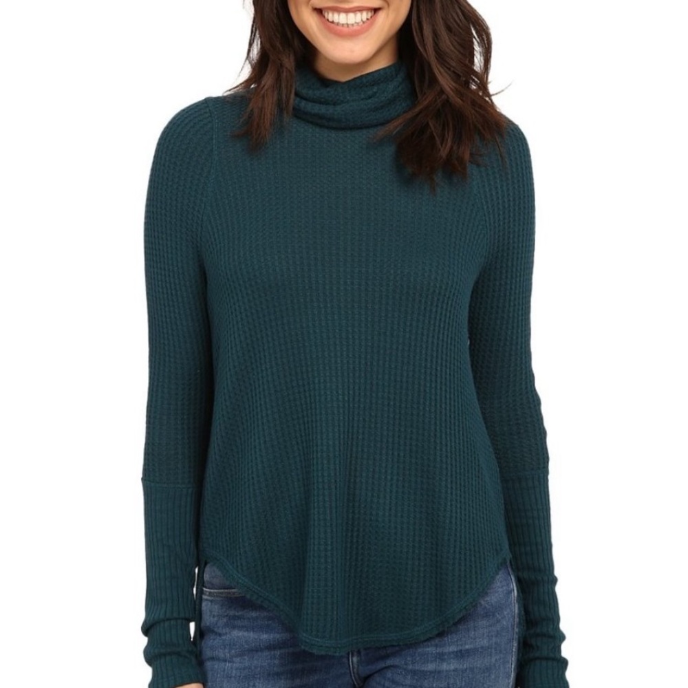 Free People We The Free Kristina Long Sleeve Thermal in Green